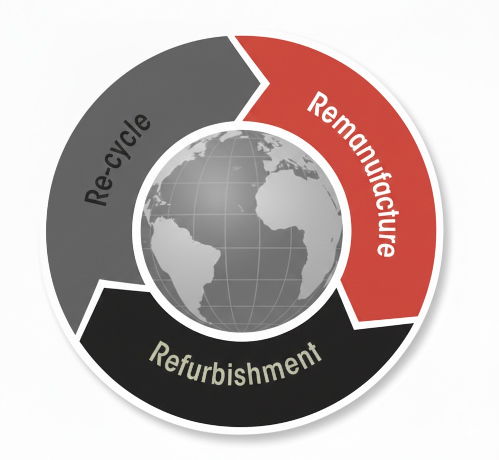 Circular Economy — Re-cycle, Remanufacture, Refurbishment